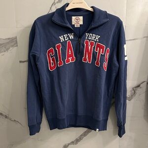 New York Giants Blue Quarter Zip Vintage